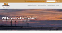 Desktop Screenshot of hansen-windtechnik.de