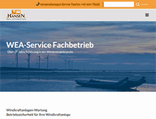 Tablet Screenshot of hansen-windtechnik.de
